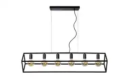 Praxis Lucide hanglamp Fabian zwart 6xE27 aanbieding