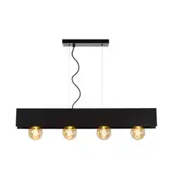Praxis Lucide hanglamp Surtus zwart 4xE27 aanbieding