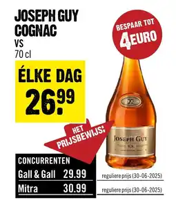 Dirck 3 JOSEPH GUY COGNAC VS aanbieding
