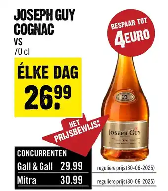Dirck 3 JOSEPH GUY COGNAC VS aanbieding