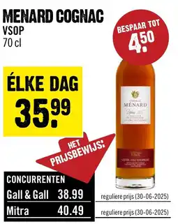 Dirck 3 MENARD COGNAC VSOP aanbieding