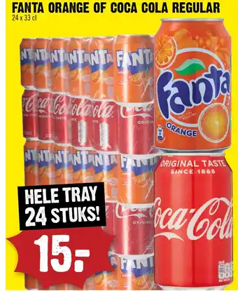 Dirck 3 Fanta orange of coca cola regular aanbieding