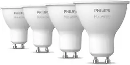 Amazon Philips Hue Uitbreidingspakket - GU10 - met 4 Spotjes - Warmwit Licht - Hue White aanbieding