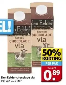 Hoogvliet Den Eelder chocolade vla aanbieding