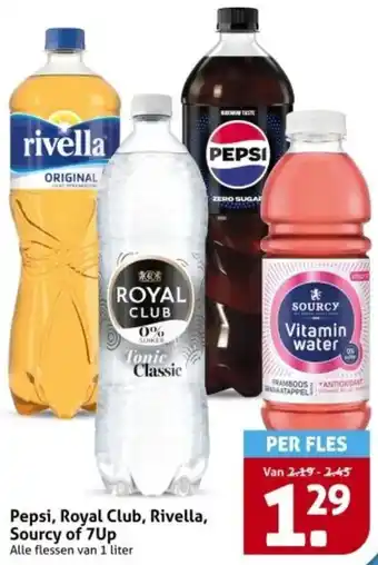 Hoogvliet Pepsi, Royal Club, Rivella, Sourcy of 7Up aanbieding