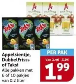 Hoogvliet Appelsientje, DubbelFrisss of Taksi aanbieding