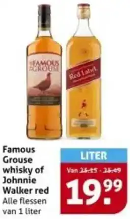 Hoogvliet Famous Grouse whisky of Johnnie Walker red aanbieding