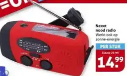 Hoogvliet Nexxt nood radio Werkt ook op zonne energie aanbieding