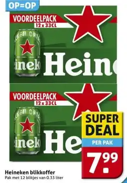 Hoogvliet Heineken blikkoffer aanbieding