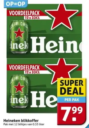 Hoogvliet Heineken blikkoffer aanbieding