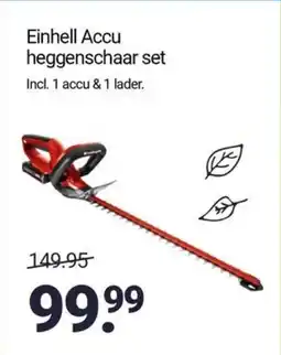 Inter Chalet Einhell Accu heggenschaar set aanbieding