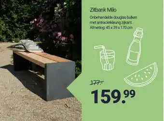 Inter Chalet Zitbank Milo aanbieding