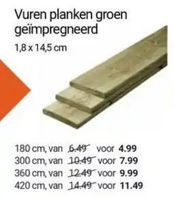 Inter Chalet Vuren planken groen geïmpregneerd aanbieding