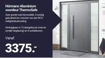 Inter Chalet Hörmann Aluminium voordeur ThermoSafe aanbieding
