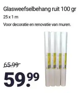 Inter Chalet Glasweefselbehang ruit 100 gr aanbieding
