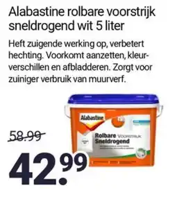 Inter Chalet Alabastine rolbare voorstrijk sneldrogend wit aanbieding