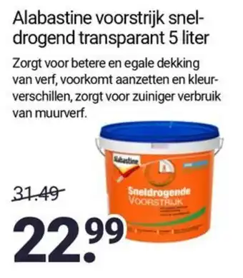 Inter Chalet Alabastine voorstrijk snel drogend transparant aanbieding