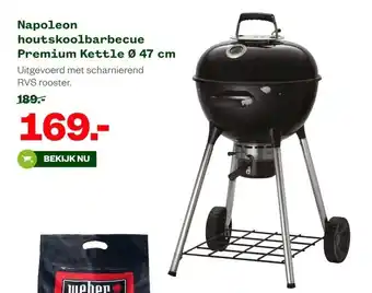 Welkoop Napoleon houtskoolbarbecue Premium Kettle Ø 47 cm aanbieding
