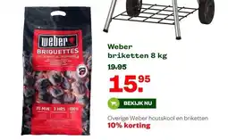 Welkoop Weber briketten 8 kg aanbieding