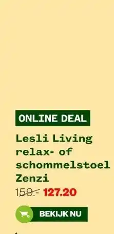Welkoop Lesli Living relax- of schommelstoel Zenzi aanbieding