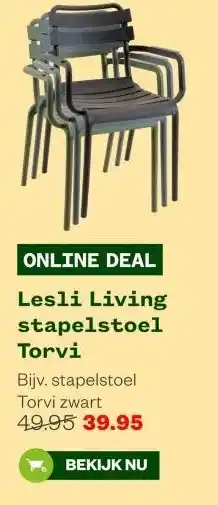 Welkoop Lesli Living stapelstoel Torvi aanbieding