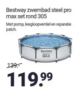 Inter Chalet Bestway zwembad steel pro max set rond 305 aanbieding