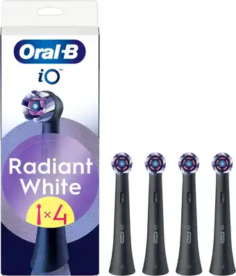 Amazon Oral-B iO Series Radiant White Zwart, Originele opzetborstels voor wittere tanden, 4 aanbieding