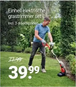 Inter Chalet Einhell elektrische grastrimmer set aanbieding