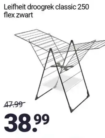 Inter Chalet Leifheit droogrek classic 250 flex zwart aanbieding