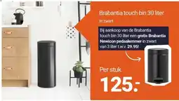Inter Chalet Brabantia touch bin aanbieding