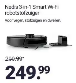 Inter Chalet Nedis 3-in-1 Smart Wi-Fi robotstofzuiger aanbieding