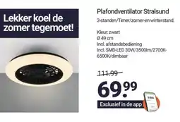 Inter Chalet Plafondventilator Stralsund 3 aanbieding