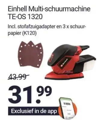 Inter Chalet Einhell Multi schuurmachine TE-OS 1320 aanbieding