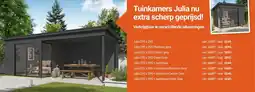 Inter Chalet Tuinkamers Tuinkamers Julia nu extra scherp geprijsd! aanbieding