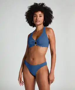 Hunkemoller Hunkemöller Rio Bikinibroekje Scallop Blauw aanbieding