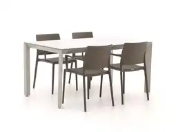 Kees Smit Forza Sile/Sestino 160cm dining tuinset 5-delig stapelbaar aanbieding