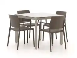 Kees Smit Forza Sile/Sestino 90cm dining tuinset 5-delig stapelbaar aanbieding
