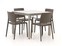 Kees Smit Forza Sile/Sestino 90cm dining tuinset 5-delig stapelbaar aanbieding