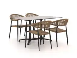 Kees Smit Manifesto Belpasso/Canzo 140cm dining tuinset 5-delig stapelbaar inklapbaar aanbieding