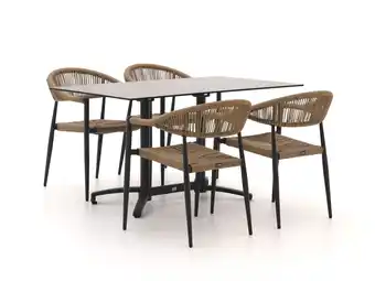 Kees Smit Manifesto Belpasso/Canzo 140cm dining tuinset 5-delig stapelbaar inklapbaar aanbieding
