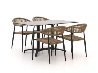 Kees Smit Manifesto Belpasso/Canzo 140cm dining tuinset 5-delig stapelbaar inklapbaar aanbieding