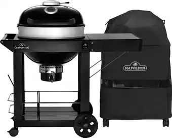 Coolblue Napoleon Pro Cart Kettle 57 cm + Napoleon Hoes voor Houtskool Kettle CART aanbieding