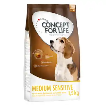 Zooplus 1,5 kg Medium Sensitive Concept for Life Hondenvoer aanbieding