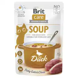 Zooplus 30x75g Brit Care soep voor katten eend hondenvoer nat aanbieding