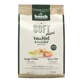 Zooplus 2,5kg Bosch HPC Zachte Mini Kwartel & Aardappel Droog hondenvoer aanbieding