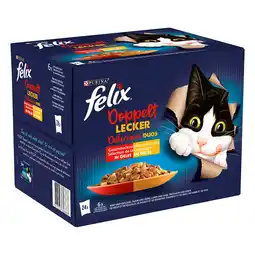 Zooplus 24x85g Vlees Selectie in Gelei Felix Dubbel Zo Lekker Kattenvoer aanbieding