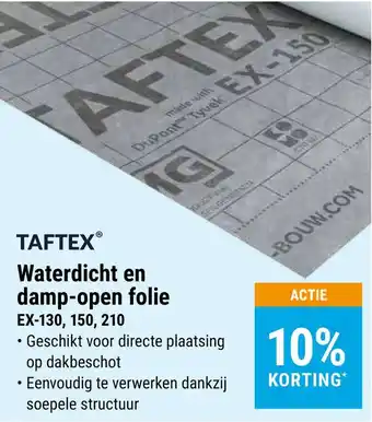 Jongeneel TAFTEX Waterdicht en damp open folie aanbieding