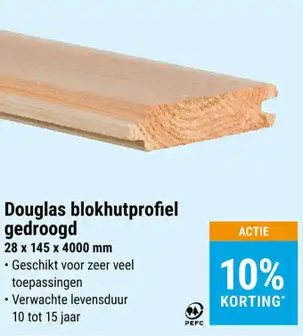 Jongeneel Douglas blokhutprofiel gedroogd aanbieding