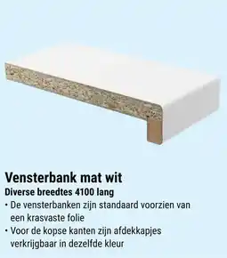 Jongeneel Vensterbank mat wit Diverse breedtes 4100 lang aanbieding