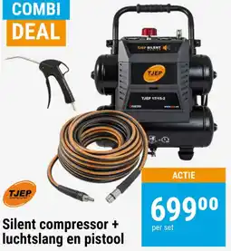 Jongeneel Silent compressor + luchtslang en pistool aanbieding